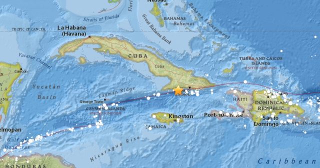 El epicentro del terremoto se originó a unos 116 kilómetros del municipio Maisí, en la oriental provincia de Guantánamo.