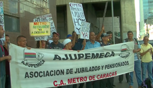 Asociación de Jubilados y Pensionados del Metro de Caracas por el reenganche de Deillily