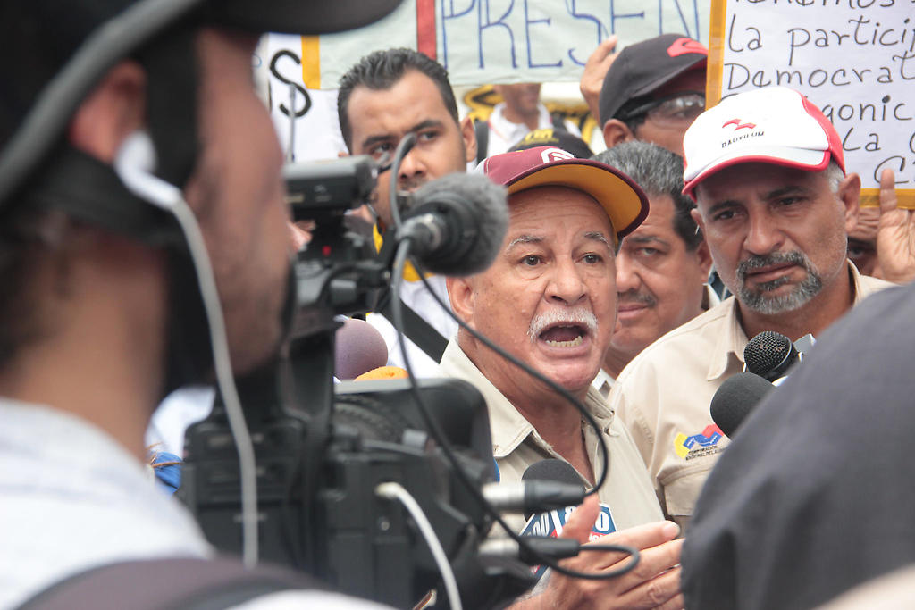Rubén González, dirigente sindical de Ferrominera del Orinoco, quien fue detenido a su regreso a Guayana.