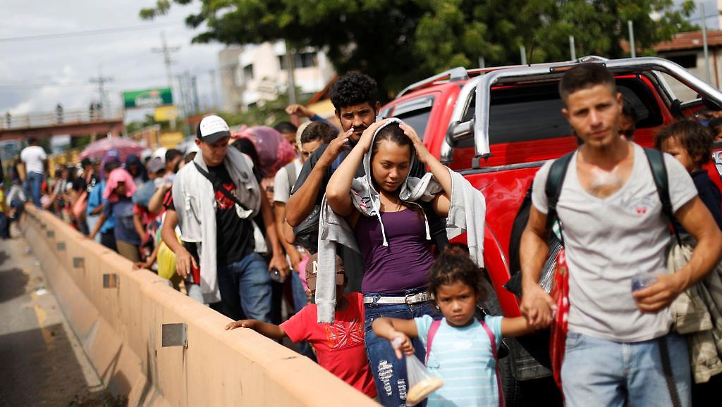 Caravana de migrantes que se acerca a EEUU