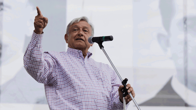 El presidente electo de México, Andrés Manuel López Obrador, en un discurso en Morelia, México, 6 de octubre de 2018.