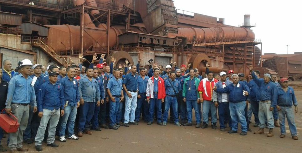 Los trabajadores de Sidor paralizaron este jueves el arranque de la planta de pellas para exigir el cumplimiento de las normas de seguridad y los beneficios contractuales