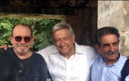Silvio Rodríguez, Miguel Revilla y López Obrador
