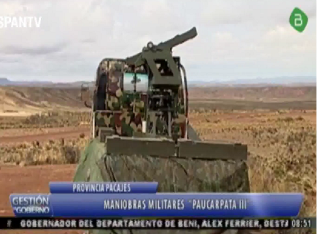 El lanzacohetes B1-M1 No.2, desvelado en la maniobra militar “Paucarpata III”, producto boliviano
