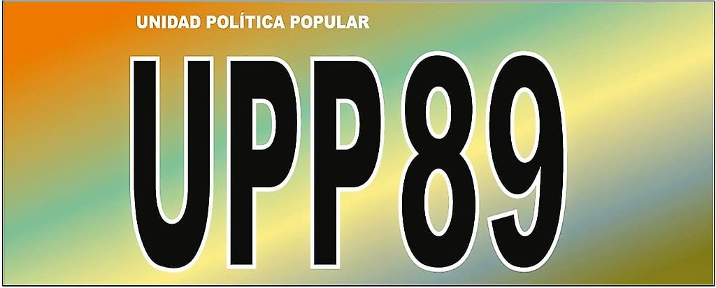Tarjeta electoral de la UPP89