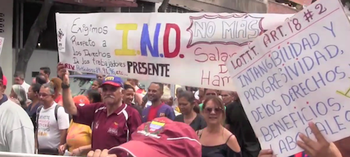 IND presente en la marcha de la Intersectorial de Trabajadores de Venezuela