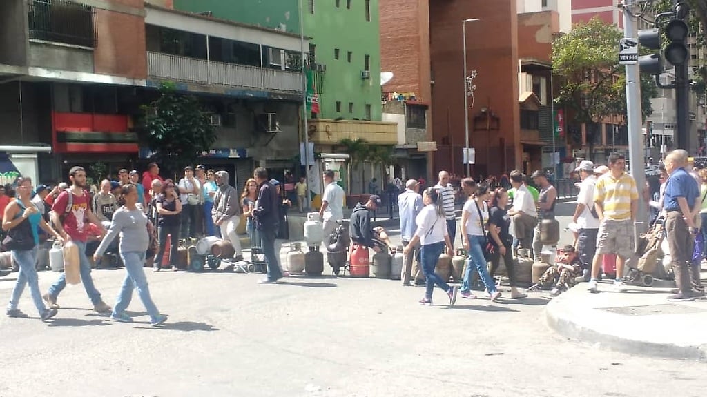 Protestas por la falta de gas doméstico en Caracas en fechas navideñas y víspera del fin de año 2018