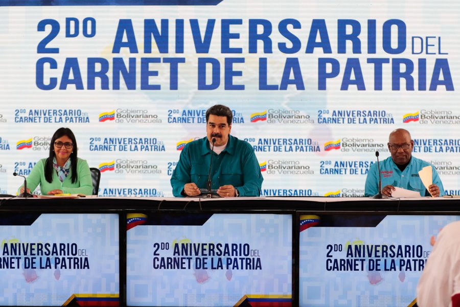 El presidente Maduro en el acto de conmemoración del 2º aniversario del Carnet de la Patria