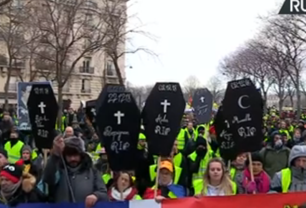 Décima protesta de los chalecos amarillos en Francia