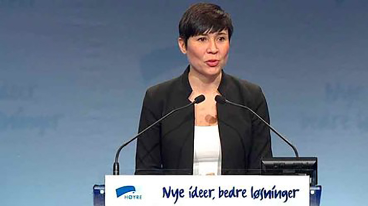 Ministra de Exteriores noruega, Ine Eriksen Søreide