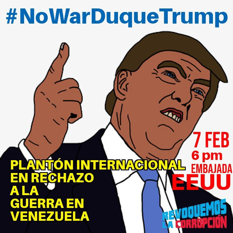 Protesta contra Trump y Duque en Bogotá