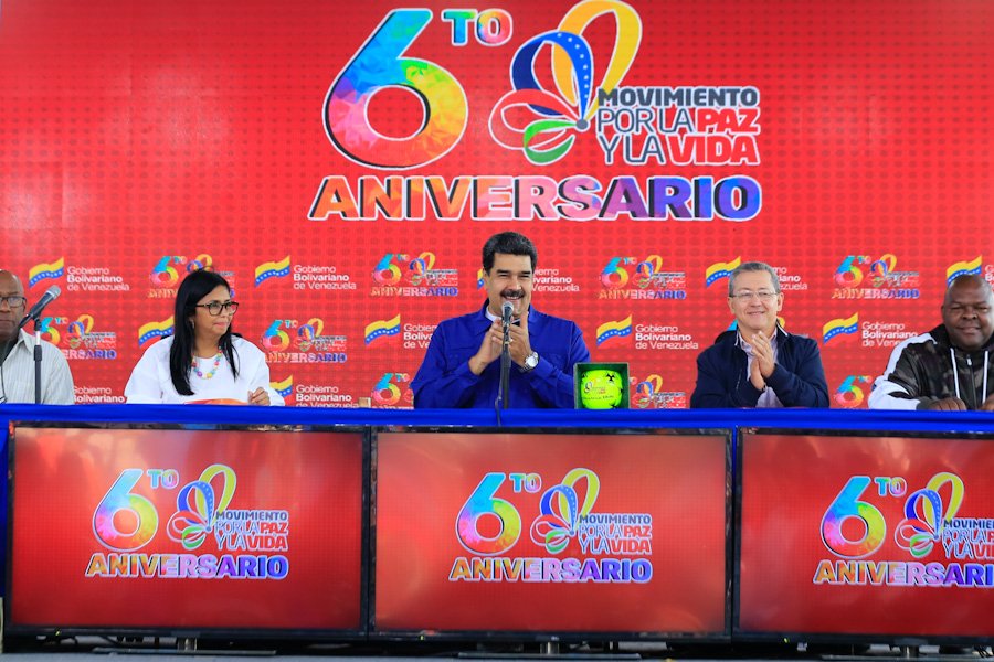 Presidente Maduro participa en la celebración del 6º aniversario del Movimiento Por la Paz y la Vida