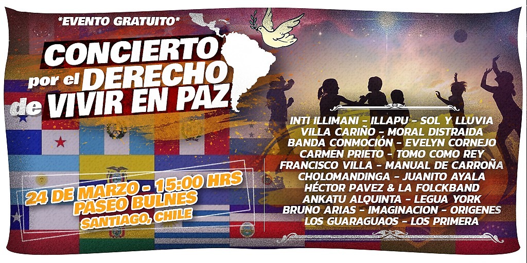 Acto de solidaridad con  Venezuela en Chile