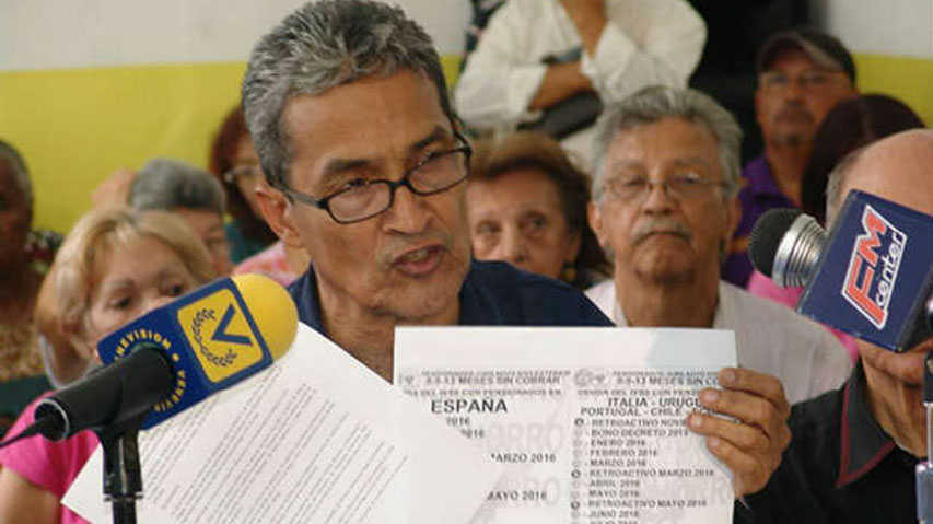 El coordinador del movimiento del frente amplio en defensa de los jubilados y pensionados, Luis Cano