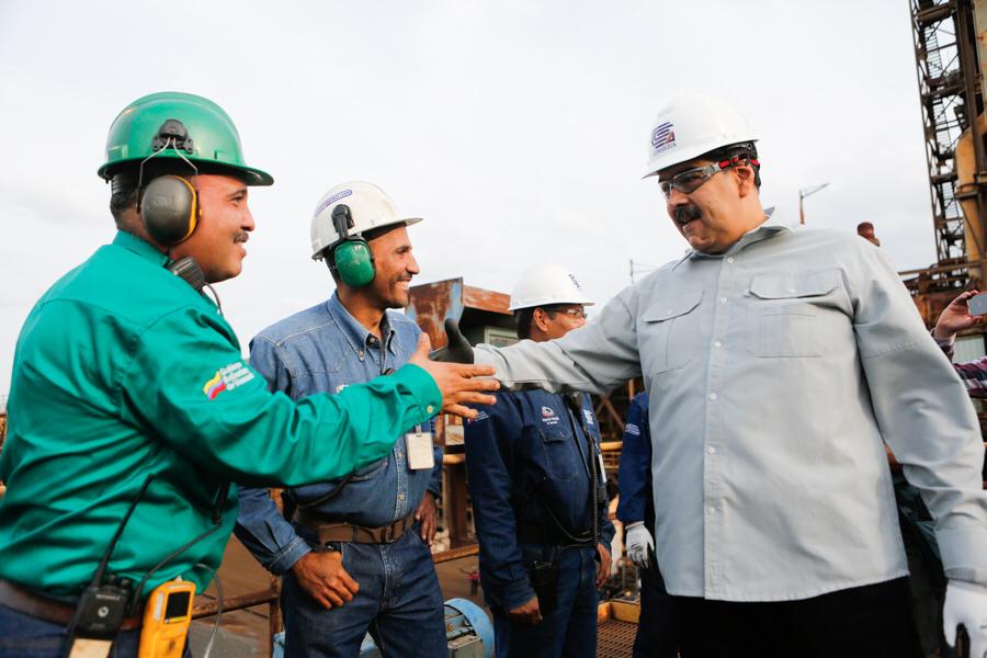 Presidente Maduro inspecciona el Complejo Siderúrgico de Guayana