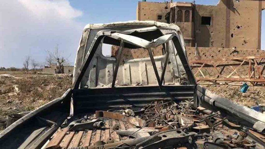 vehículo del conductor de NBC fallecido en explosión en Siria