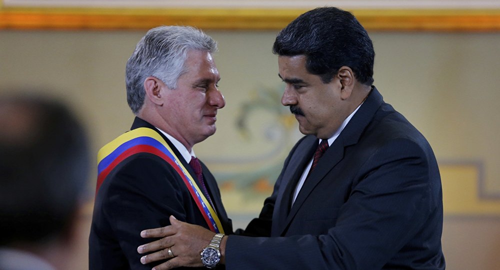 Los presidentes de Cuba y Venezuela.