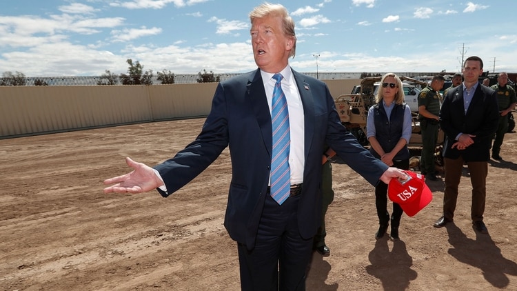 Trump en la frontera con México