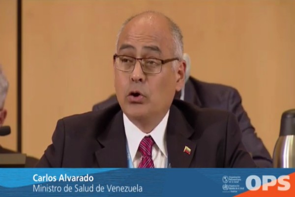 Carlos Alvarado, Ministro de Salud venezolano.