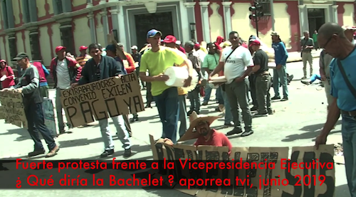 Trabajadores petroleros exigen el pago de sus prestaciones, ¿que diría la Bachelet?