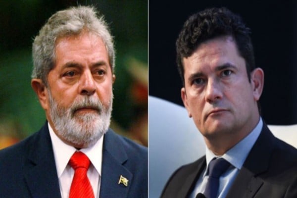 Lula y el exjuez de la causa Sergio Moro.
