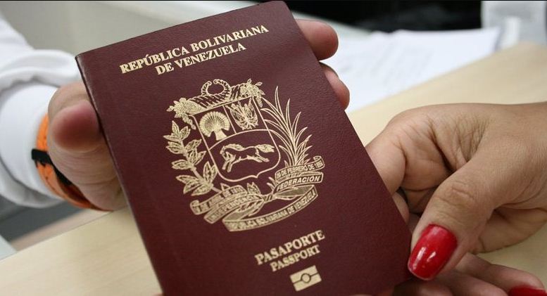 Pasaporte venezolano (referencial)