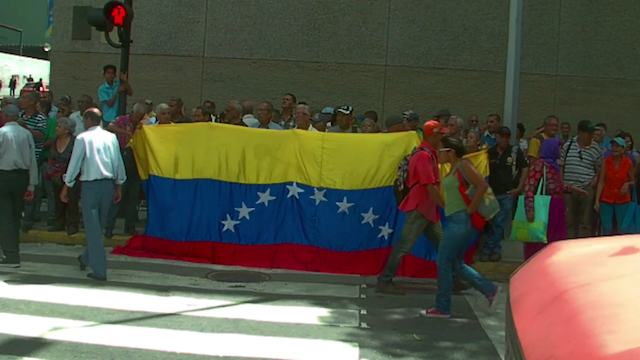 Marcha de los Trabajadores en Lucha de la plaza Miranda a la Vicepresidencia Ejecutiva