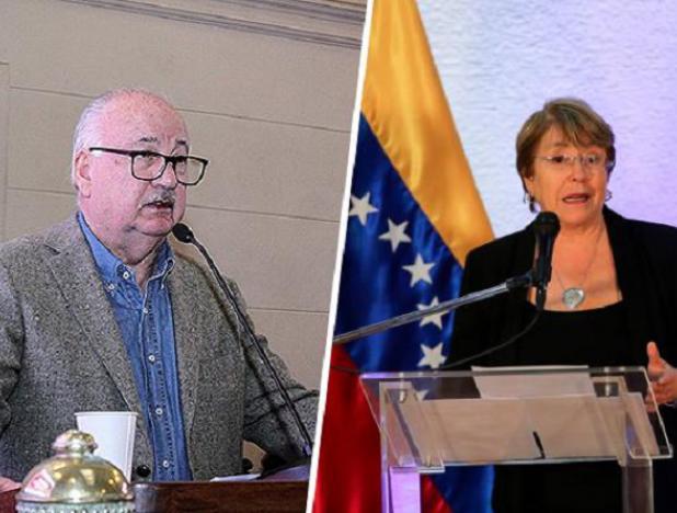 El diputado Guillermo Teillier (izquierda) cuestionó el informe de la ex Presidenta Michelle Bachelet.