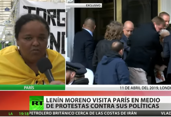 Protesta contra Lenin Moreno en París