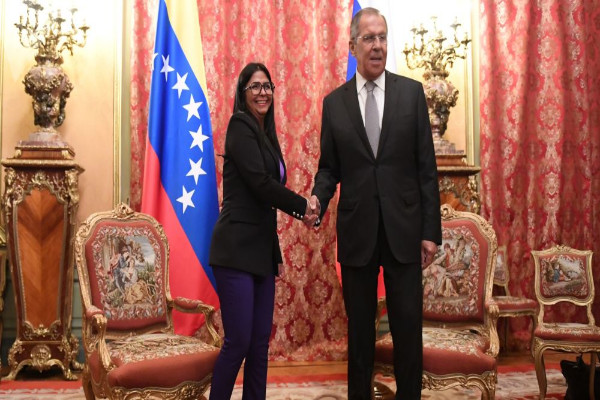 El canciller ruso se ha reunido este miércoles en Moscú con la vicepresidenta venezolana, Delcy Rodríguez.