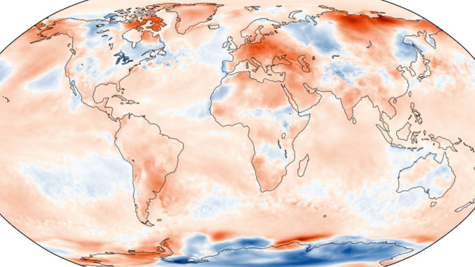 Mapa de las temperaturas en el mundo