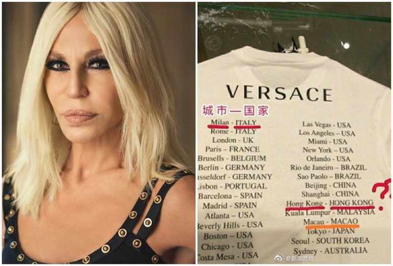 Donatella versace y la camiseta que causó la polémica