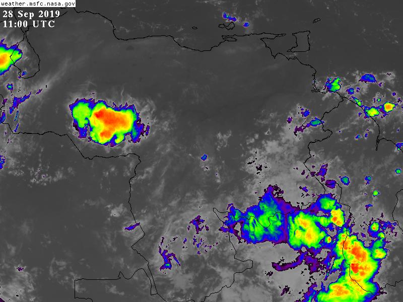 Imagen satelital de Venezuela, estado del tiempo 28 septiembre