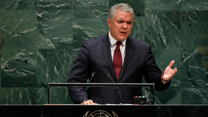 El presidente de Colombia Iván Duque, durante su discurso ante la Organización de las Naciones Unidas (ONU)