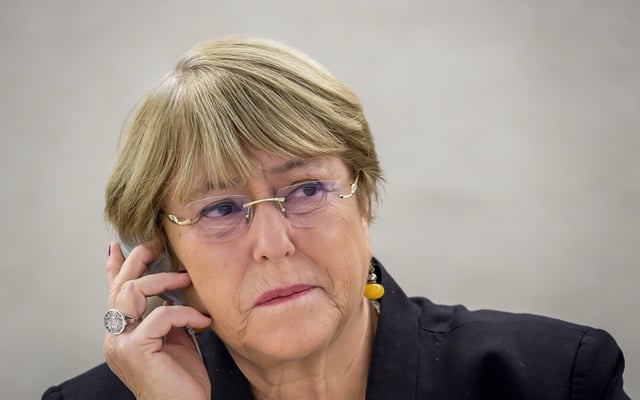  La Alta Comisionada de las Naciones Unidas para los Derechos Humanos (ACNUDH), Michelle Bachelet.