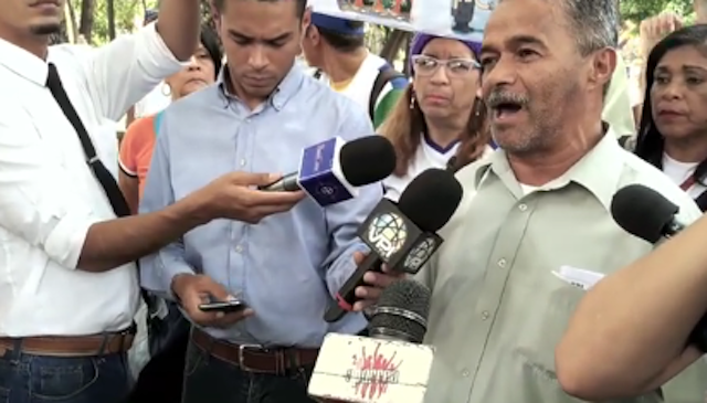 Edgar Pérez secretario general de Sinafutramac y de 1000% sindical, laboral y social se dirigió al presidente Maduro como el papá de los helados: Oiga al pueblo, señor Presidente