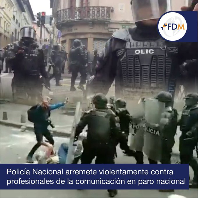 El gobierno de Lenin Moreno arremete en contra de los manifestantes que protestan por medidas contrarias a los intereses del pueblo