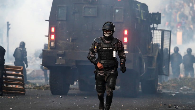 Policía antidisturbio de Ecuador