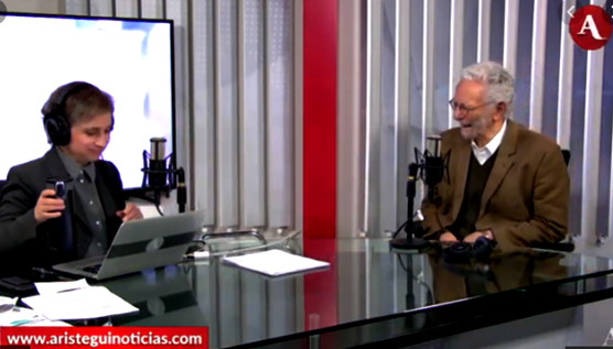 Enrique Dussel entrevistado por la periodista mexicana Carmen Aristegui