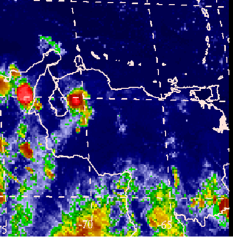 Imagen satelital de Venezuela
