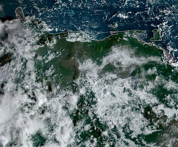 Imagen satelital de Venezuela, estado del tiempo 25 de noviembre