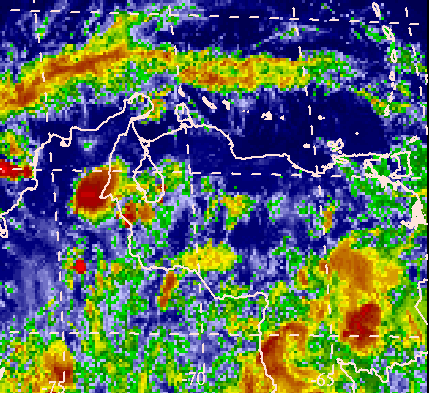 Imagen satelital de Venezuela referencial