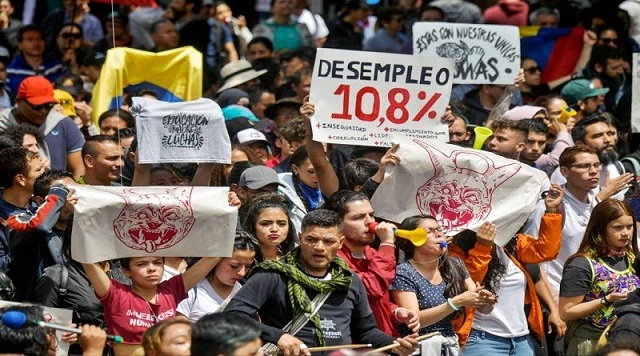 Siguen las movilizaciones de protesta en Colombia más allá del reciente paro nacional