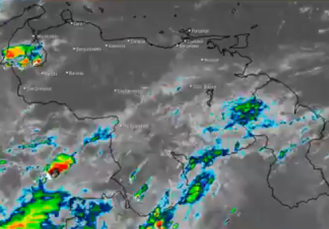 Imagen satelital de Venezuela, estado del tiempo 28 de diciembre de 2019