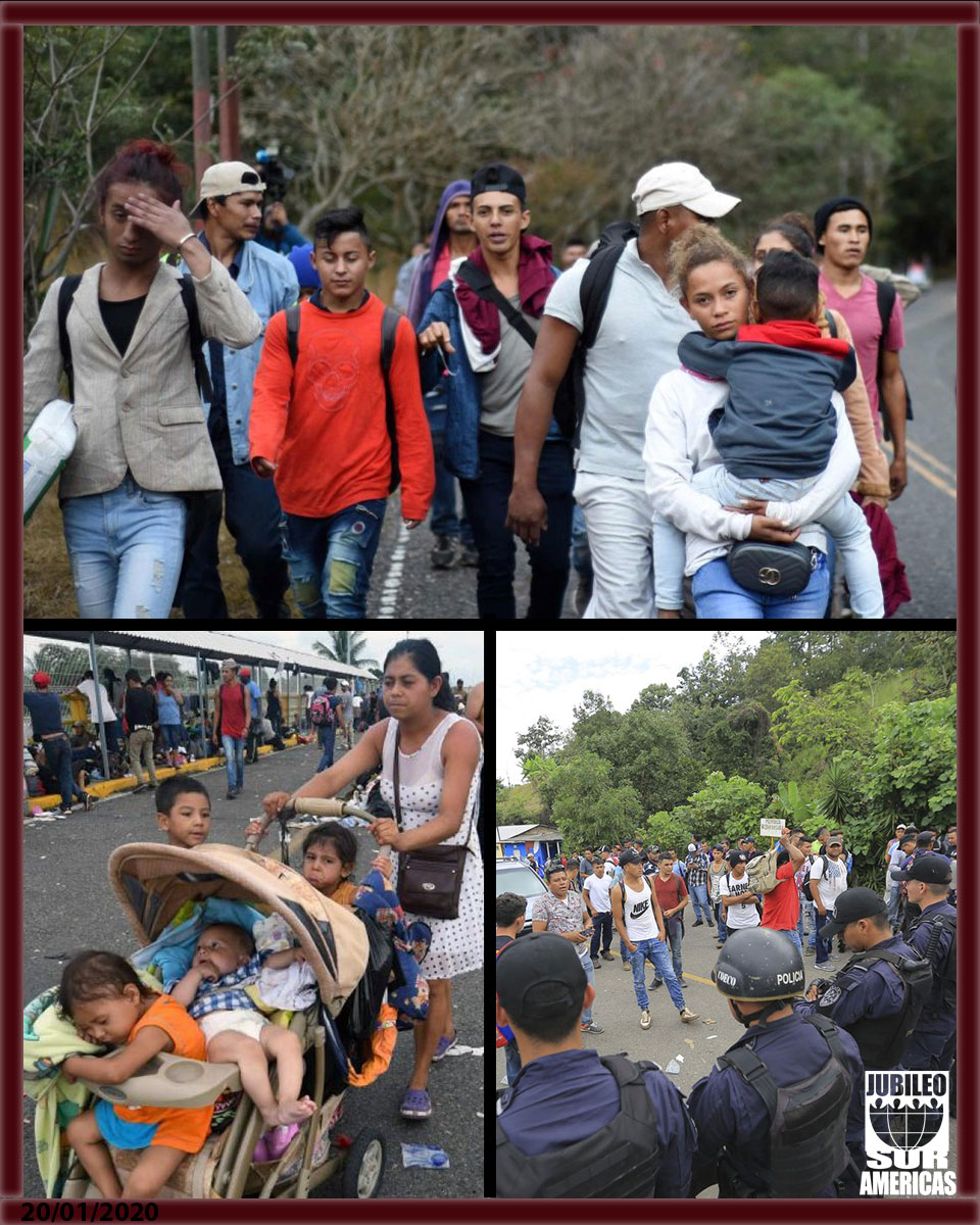 Caravana de migrantes salen de Honduras
