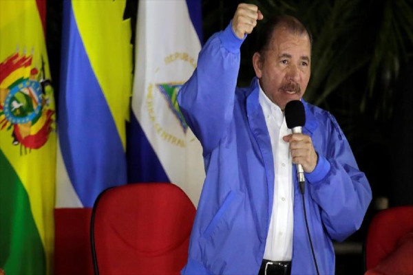 El presidente de Nicaragua, Daniel Ortega, en un acto en Managua (capital), 8 de noviembre de 2019.