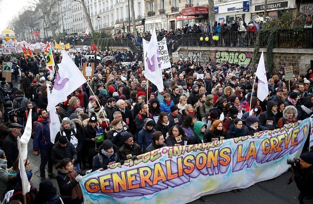 Movilizaciones contra la reforma al sistema de pensiones en varias ciudades de Francia