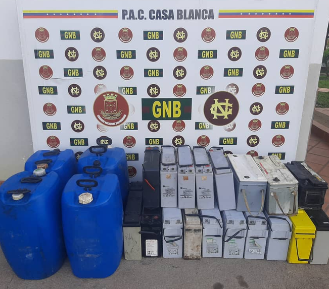incautó 3.710 litros de combustible ilegal en el estado Bolívar