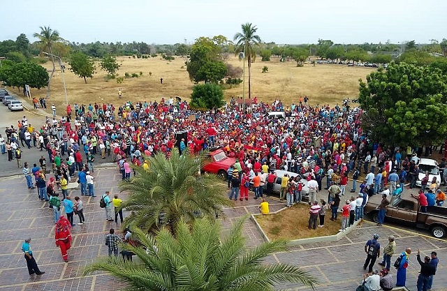 Protesta de trabajadores petroleros en el Estado Zulia
