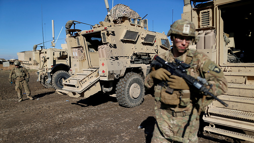 Soldados del Ejército de EE.UU. en Bartella, al este de Mosul, Irak